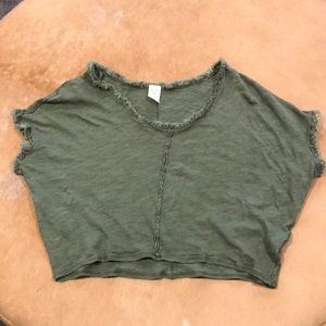 Olive Green We The Free Crop Top